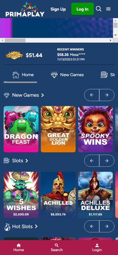 primaplay_casino_homepage_mobile