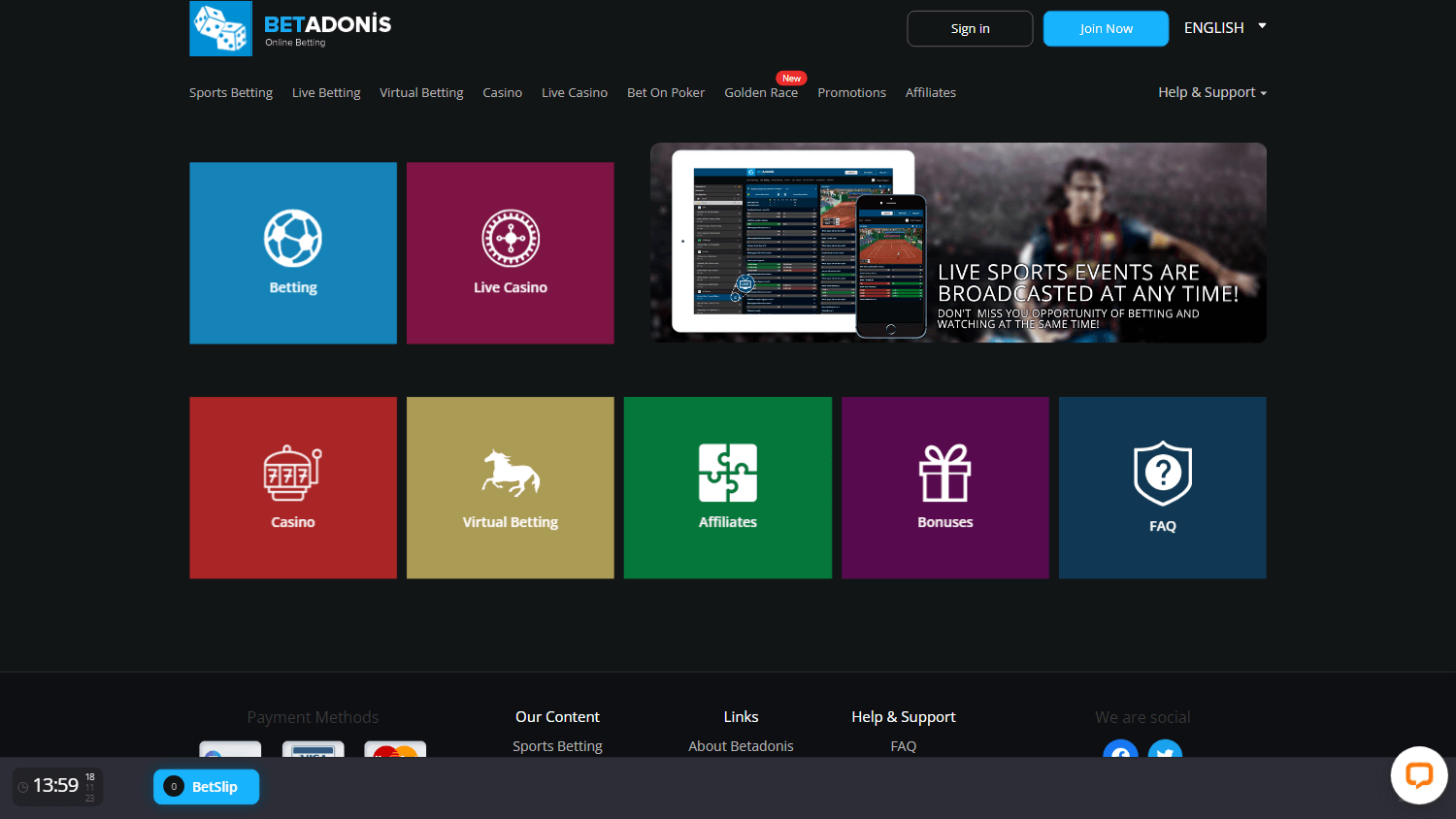 betadonis_casino_homepage_desktop