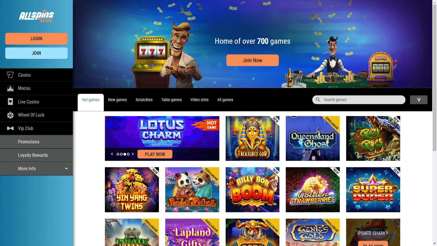 all_spins_win_casino_homepage_desktop