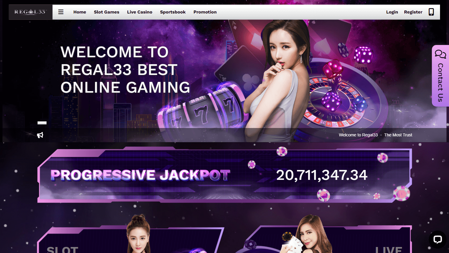 regal33_casino_homepage_desktop