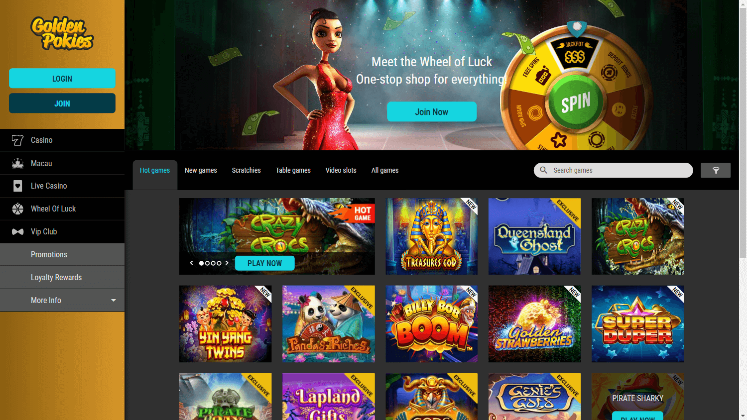 golden_pokies_casino_homepage_desktop