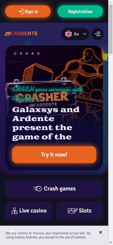 ardente_casino_homepage_mobile