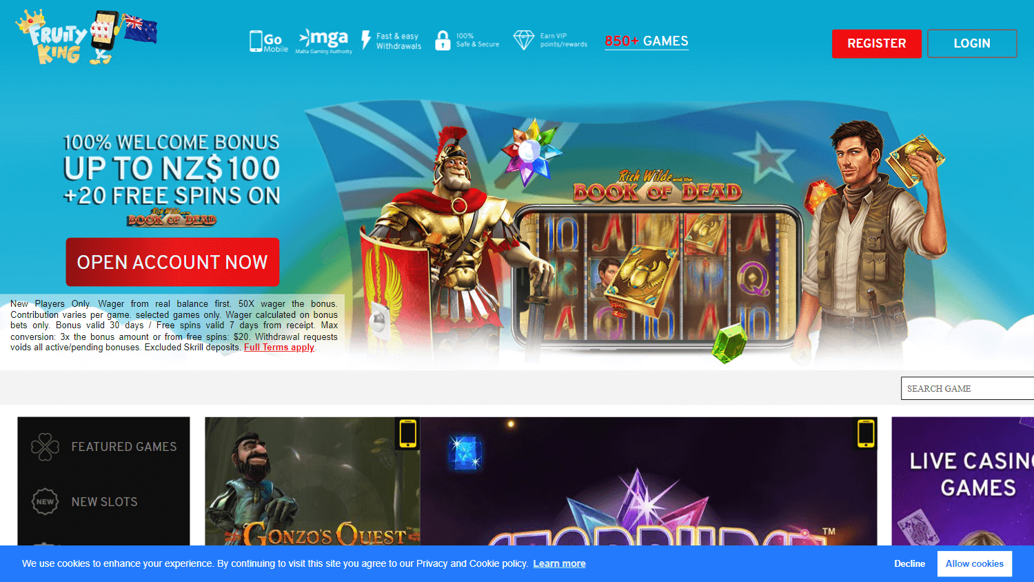 fruity_king_casino_nz_homepage_desktop