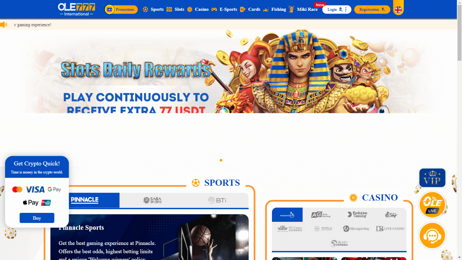 ole7.io_casino_homepage_desktop