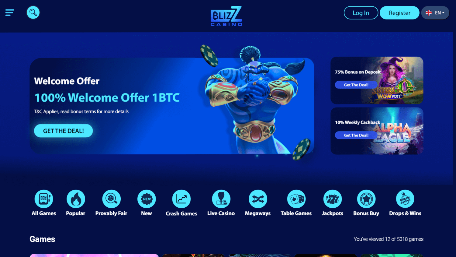 blizz_casino_homepage_desktop