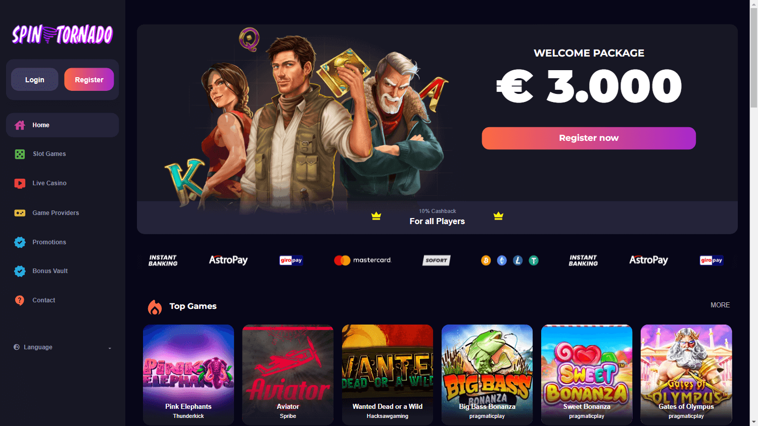 spintornado_casino_homepage_desktop
