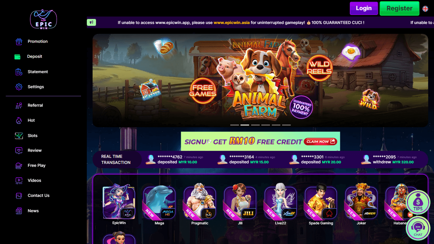 epic_win_casino_my_homepage_desktop