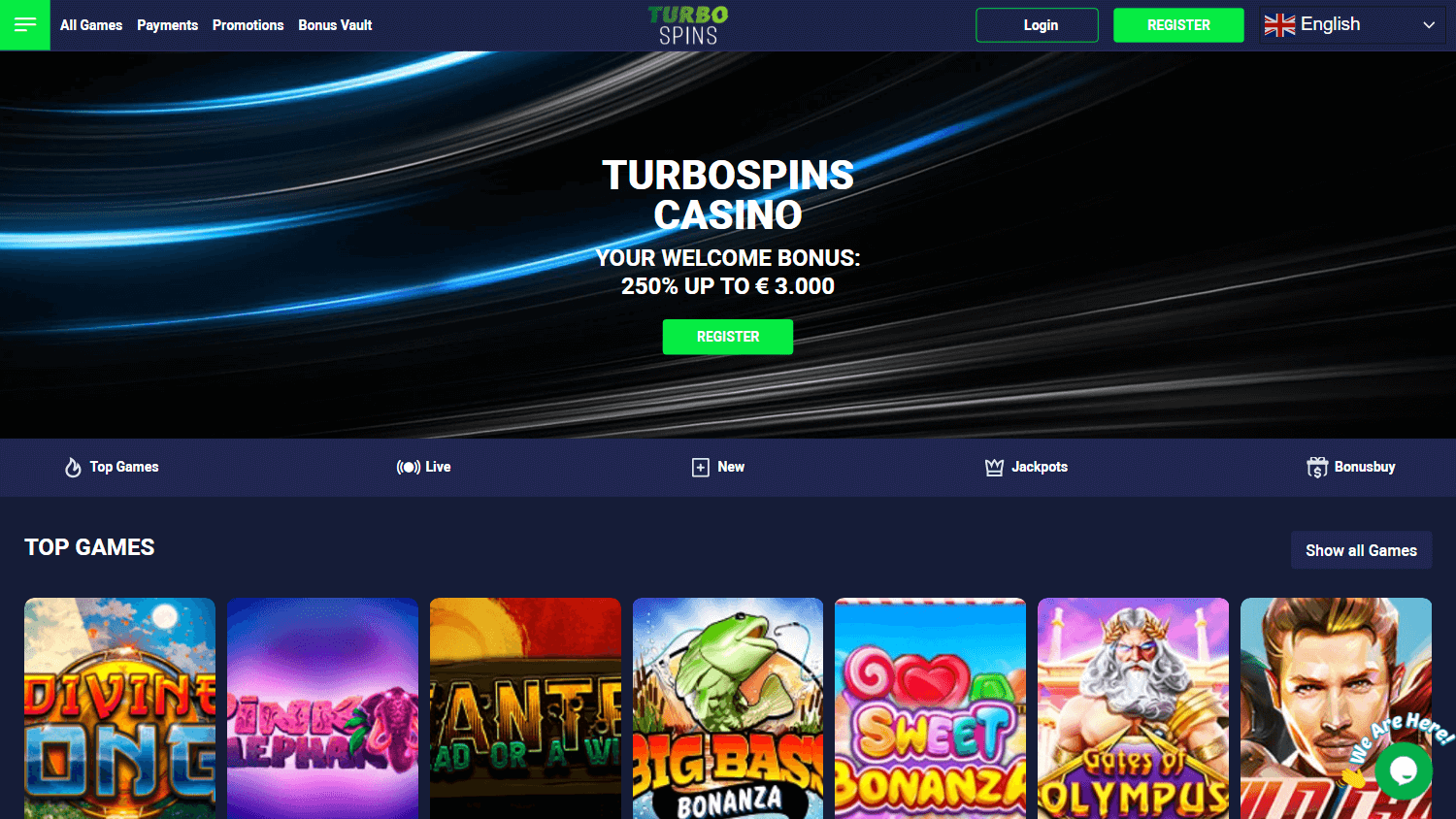 turbospins_casino_homepage_desktop