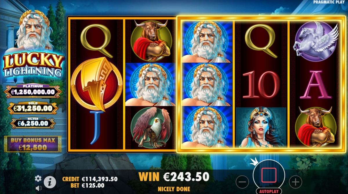 Lucky Lightning slot base game win