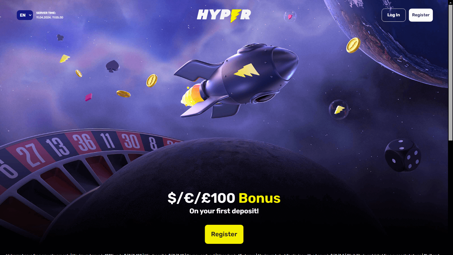 Hyper homepage website screenshot