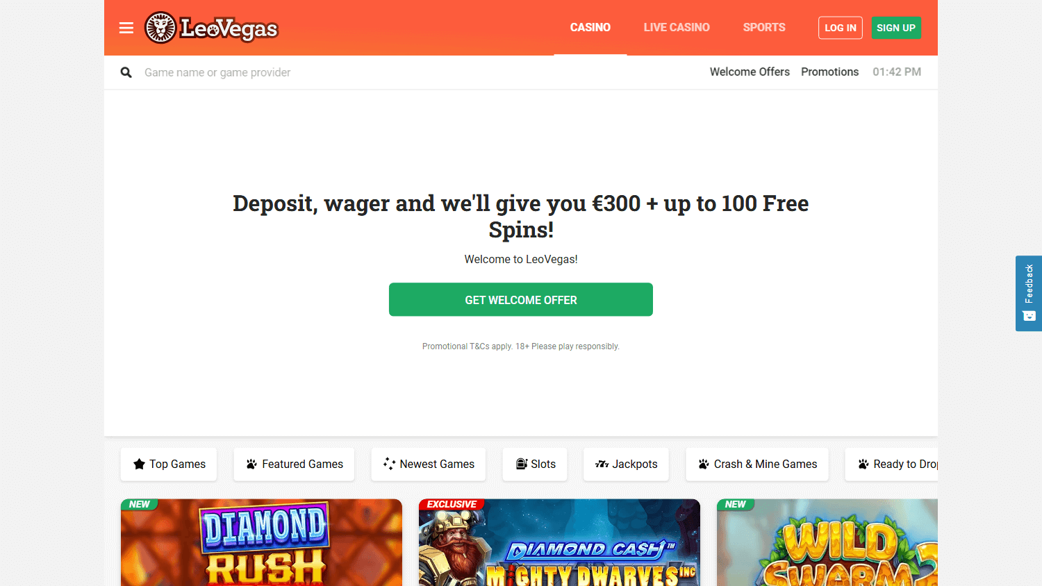 leovegas_casino_homepage_desktop
