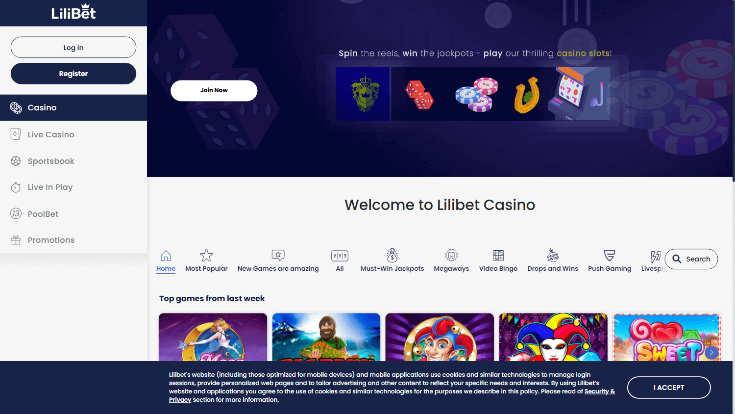 lilibet_casino_homepage_desktop