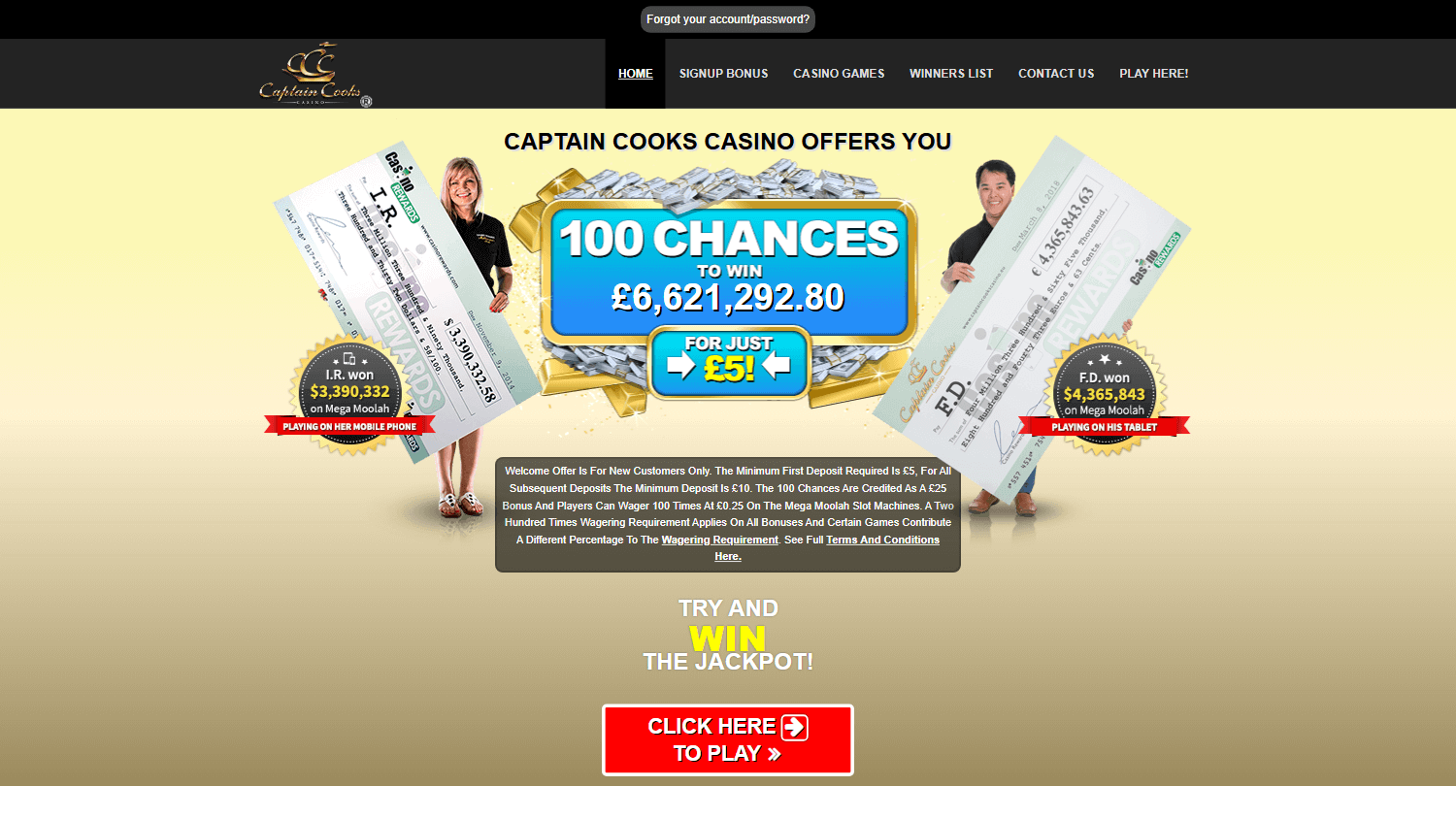 Captain Cooks Casino Review for UK Players