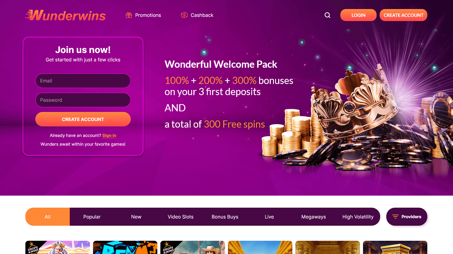 wunderwins_casino_homepage_desktop