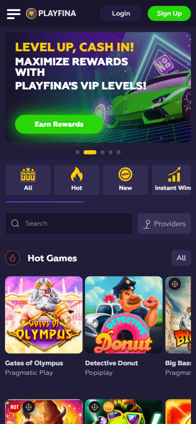 playfina_casino_homepage_mobile