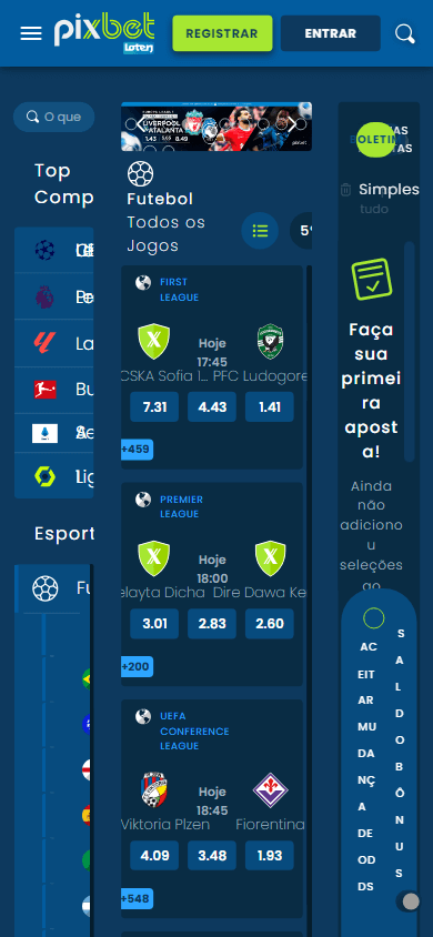 pixbet futebol