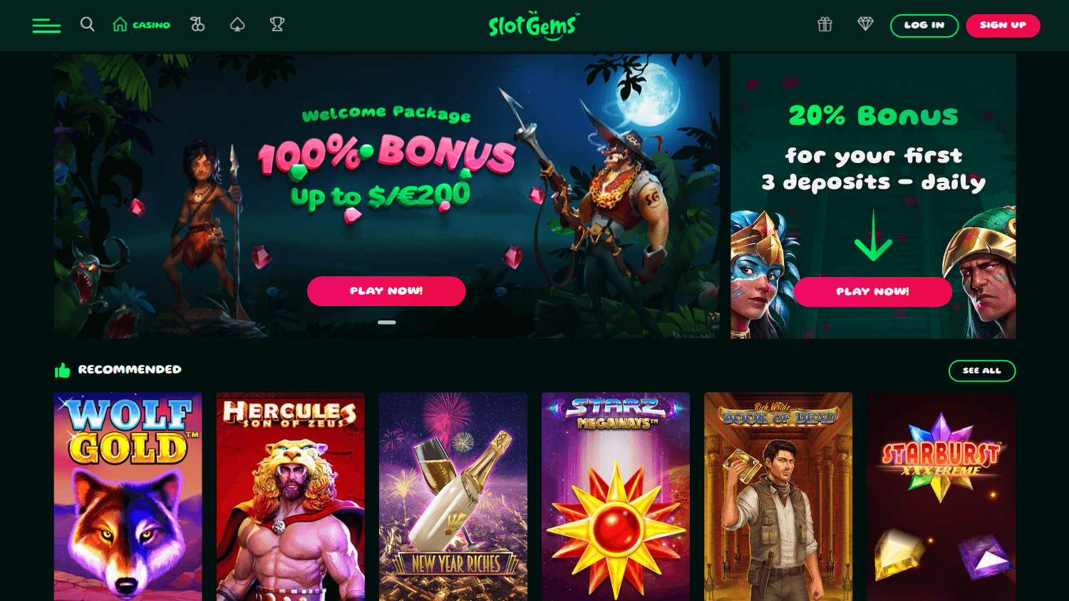 slotgems_casino_homepage_desktop