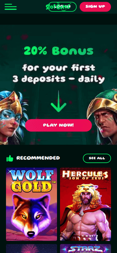 slotgems_casino_homepage_mobile