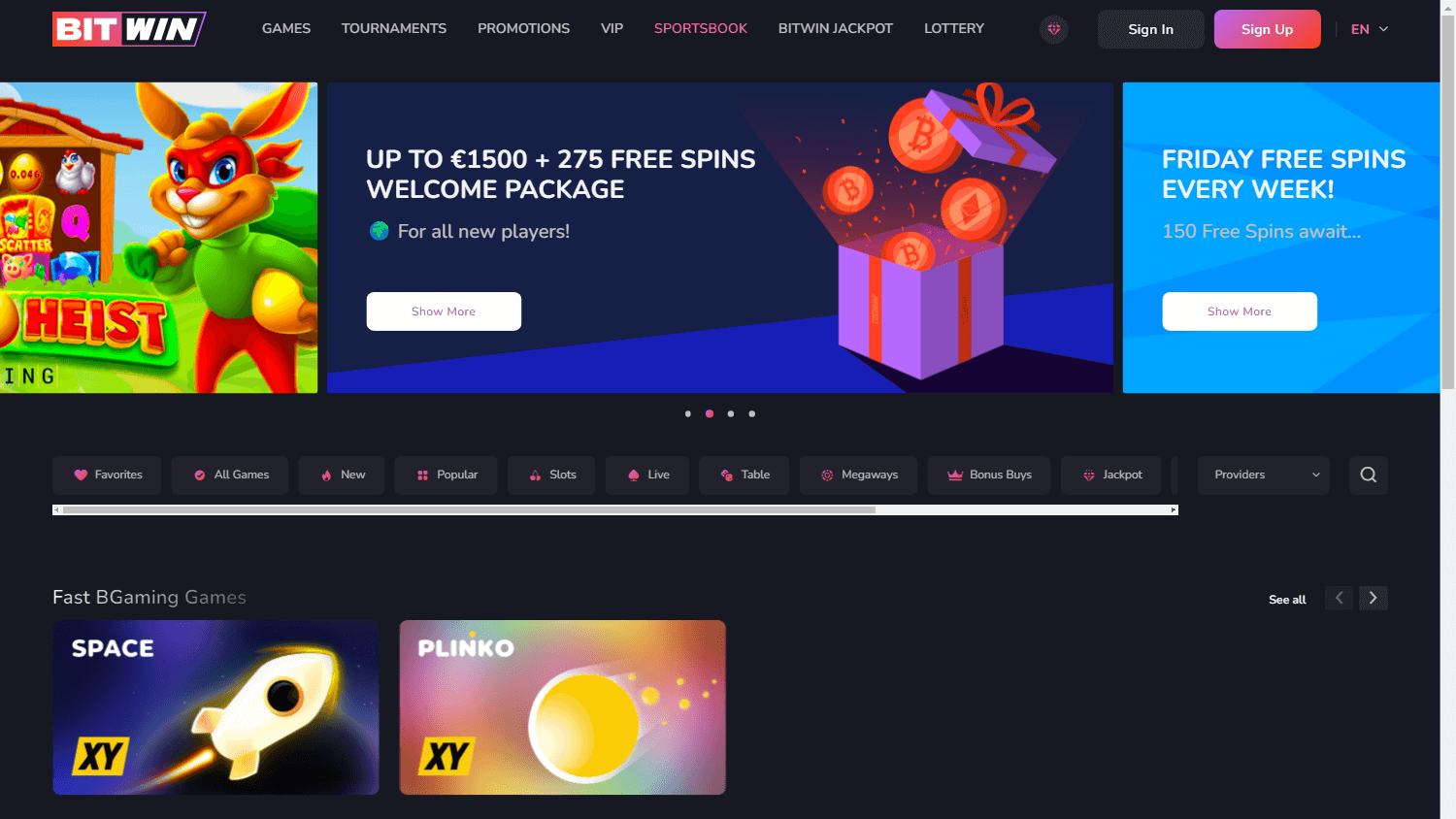 bitwin_casino_homepage_desktop