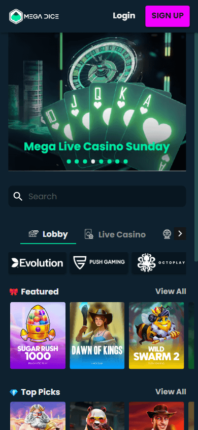 Interfaccia mobile del casinò che mostra una selezione di slot machine popolari