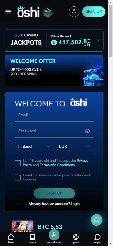 oshi_casino_homepage_mobile