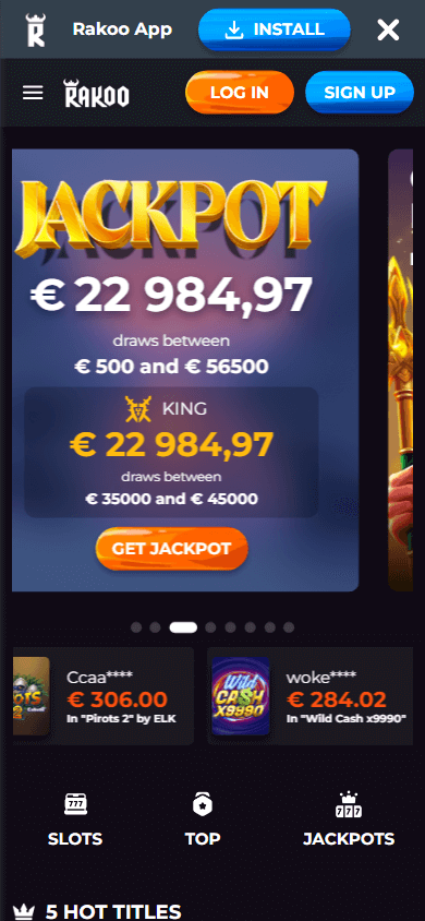 rakoo_casino_homepage_mobile