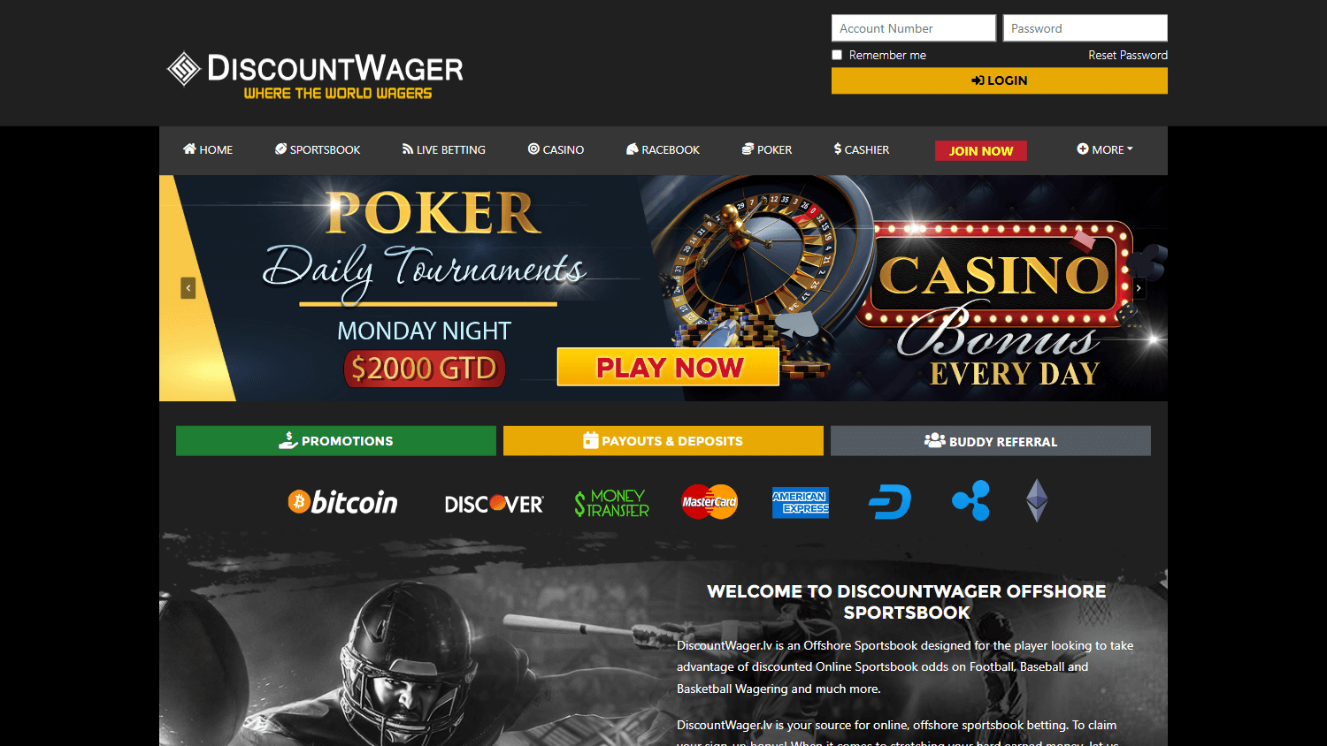 discountwager_casino_homepage_desktop