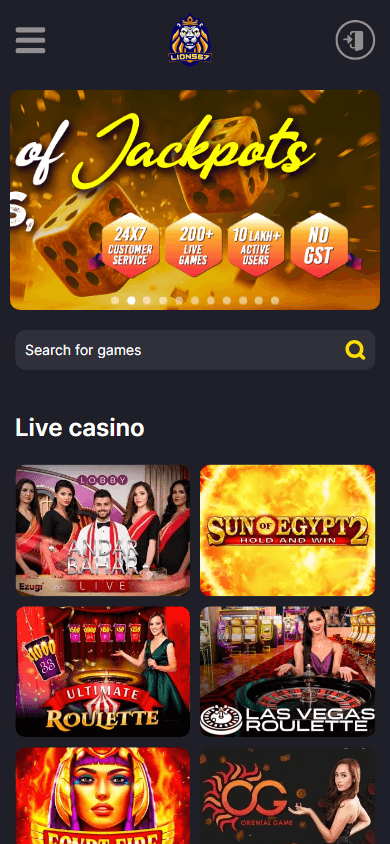 lion567_casino_homepage_mobile