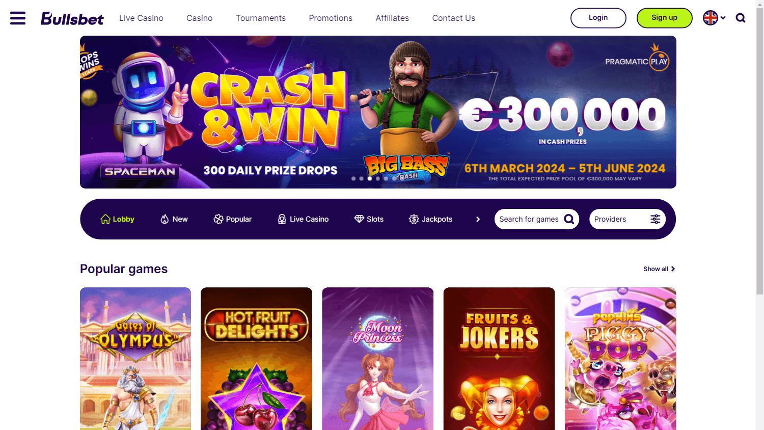 bullsbet.io_casino_homepage_desktop