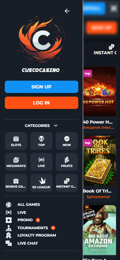 Cusco Casino Mobile Game Gallery