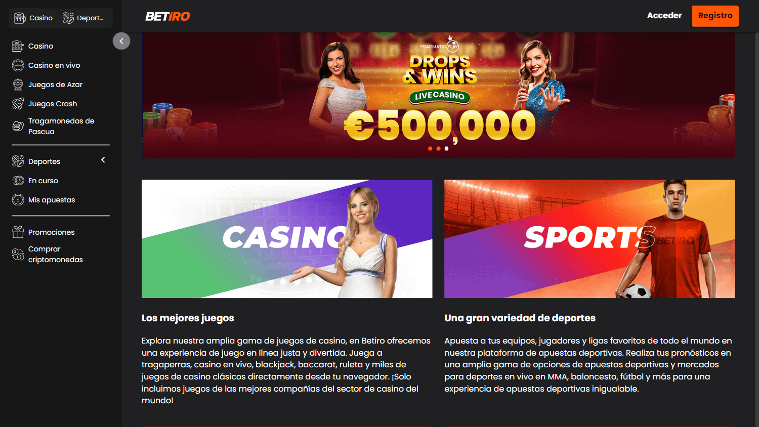 betiro_casino_homepage_desktop