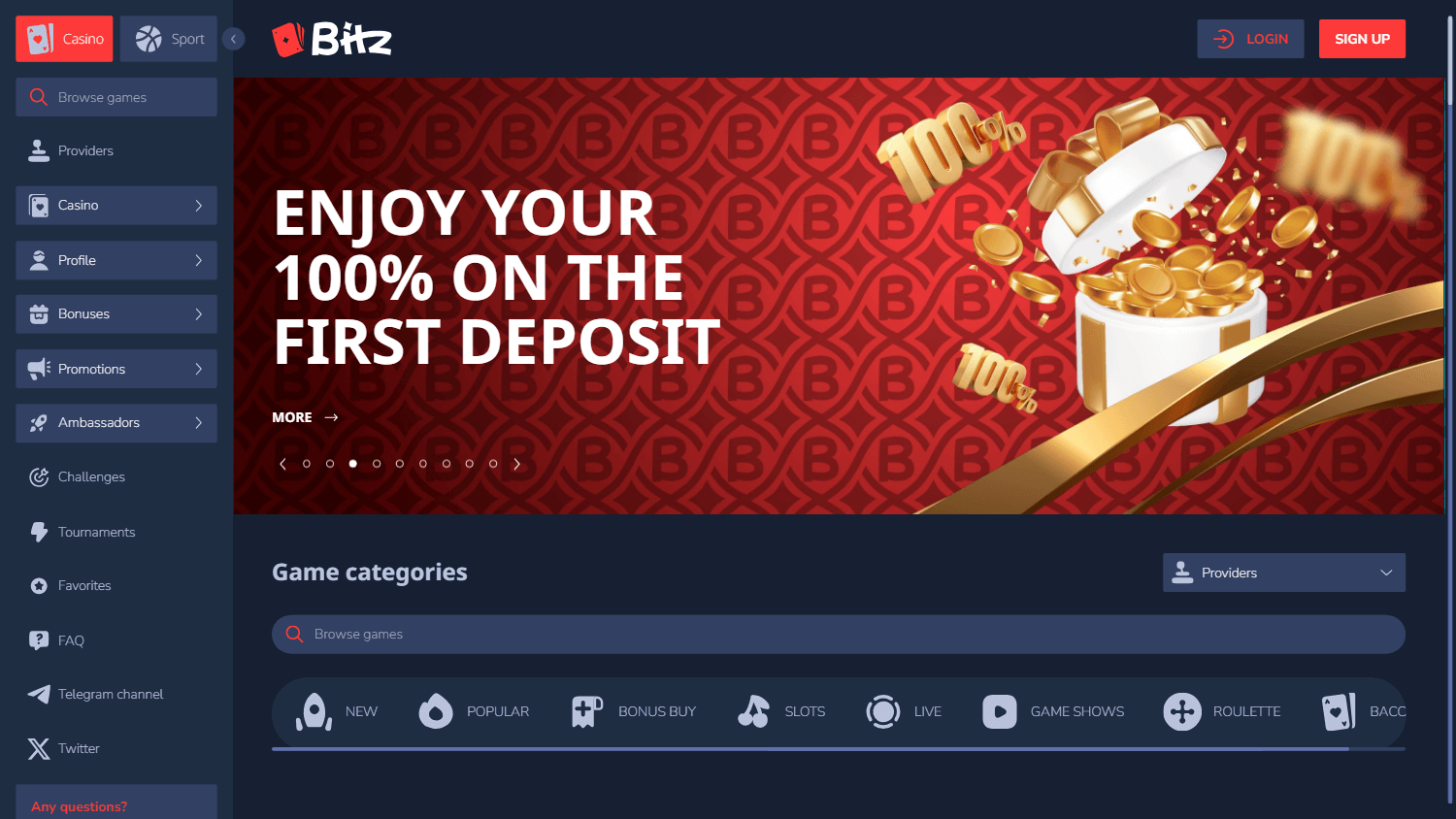 bitz casino отзывы