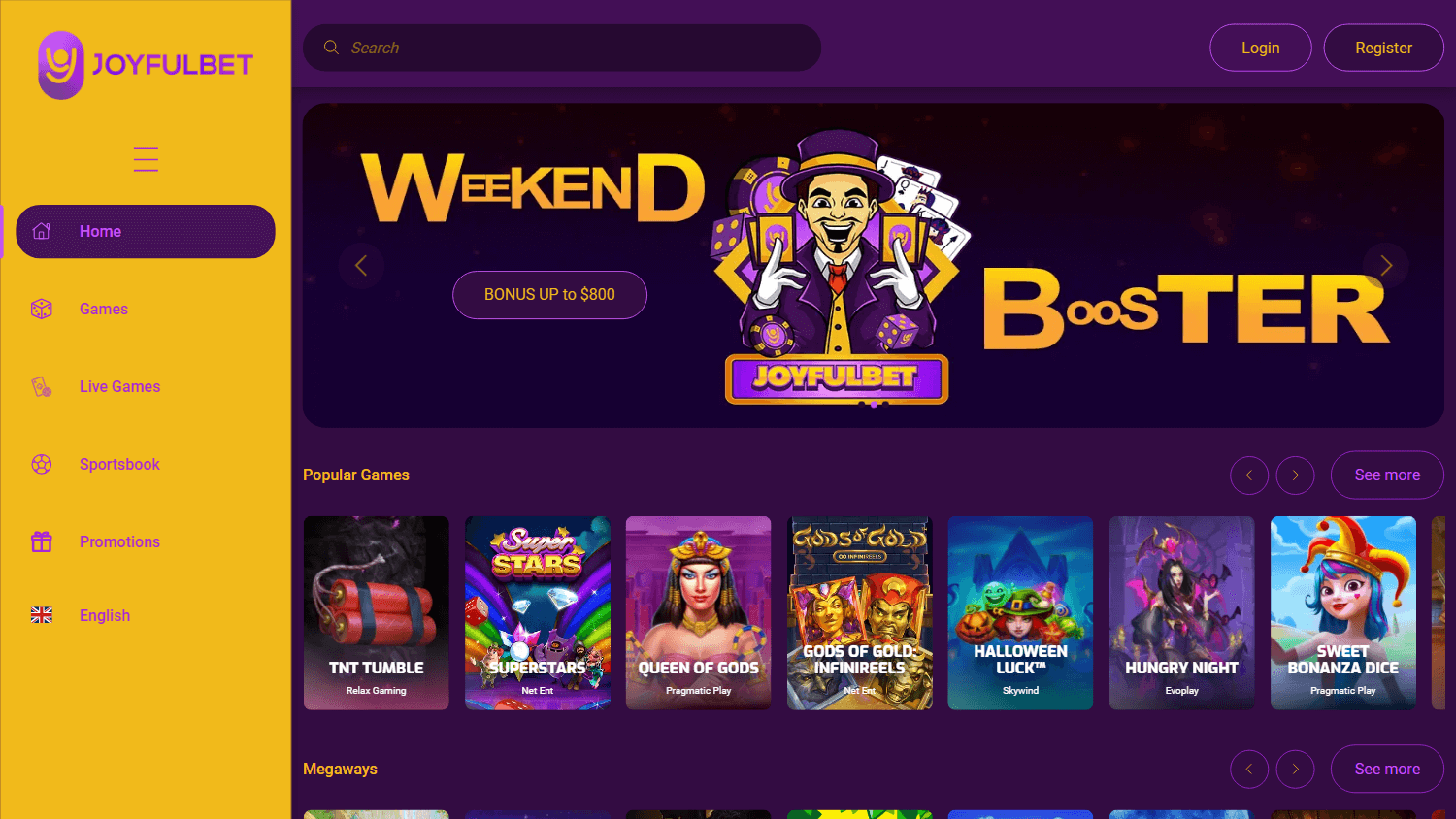 joyfulbet_casino_homepage_desktop