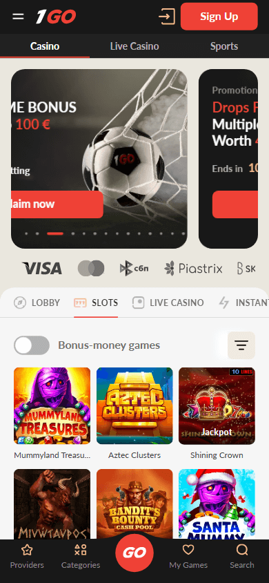 1go casino no deposit code