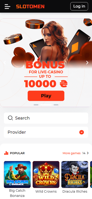 slotomen_casino_homepage_mobile