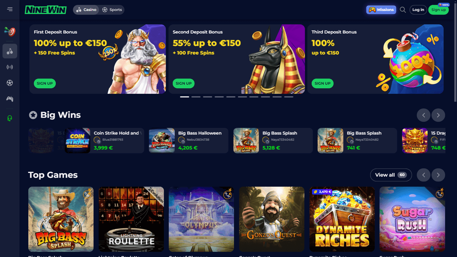 Win casino mobile site