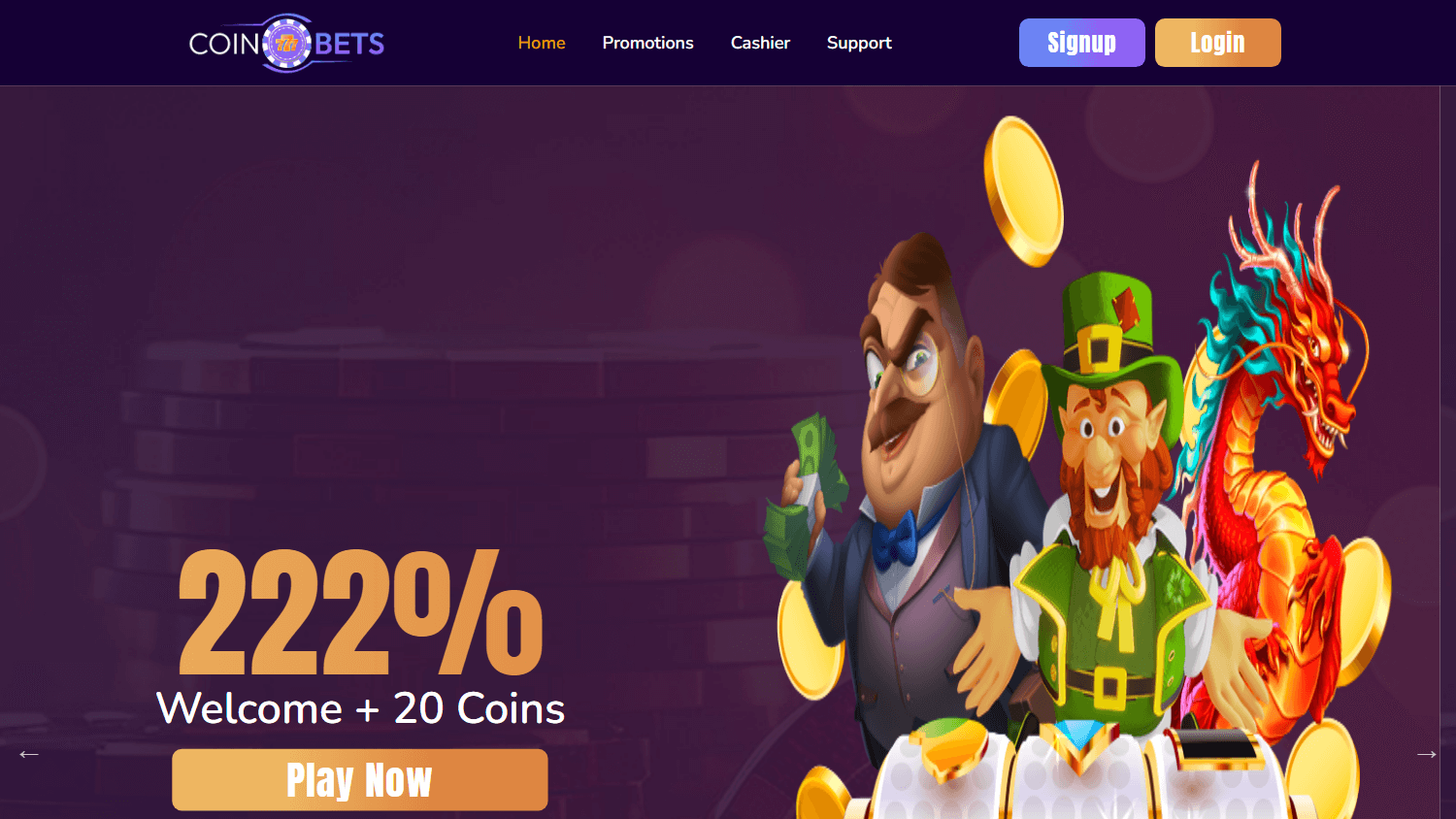 coinbets777_casino_homepage_desktop