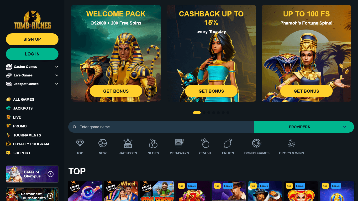tombriches_casino_homepage_desktop
