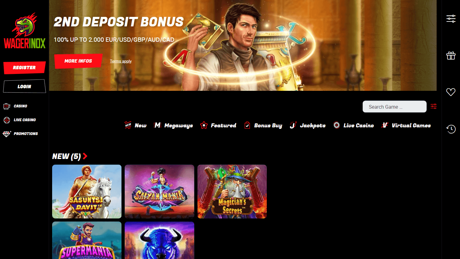 wagerinox_casino_homepage_desktop
