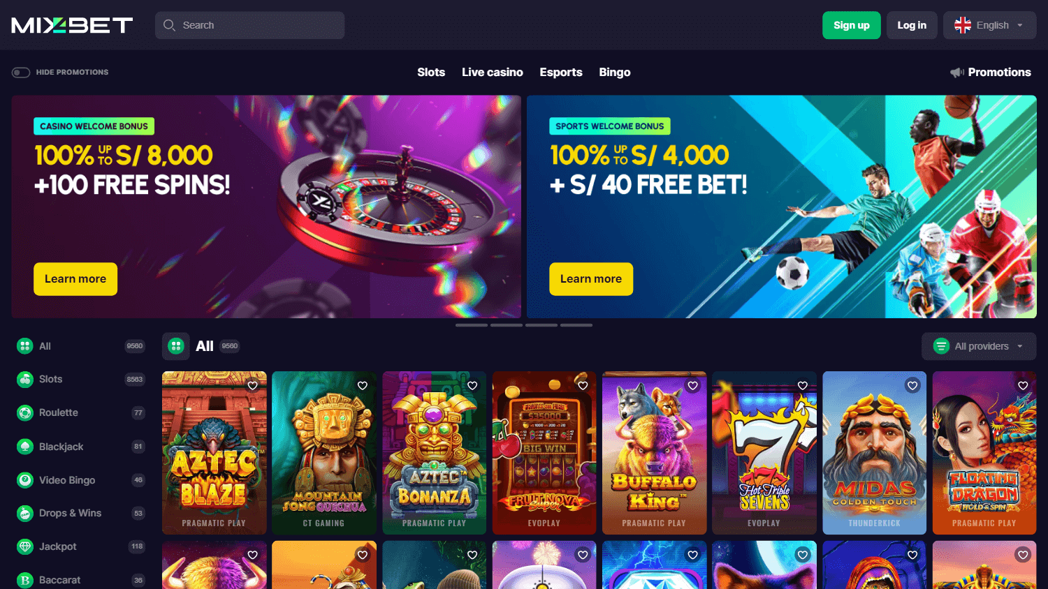 mix4bet_casino_homepage_desktop
