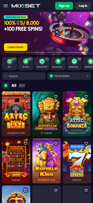 mix4bet_casino_homepage_mobile