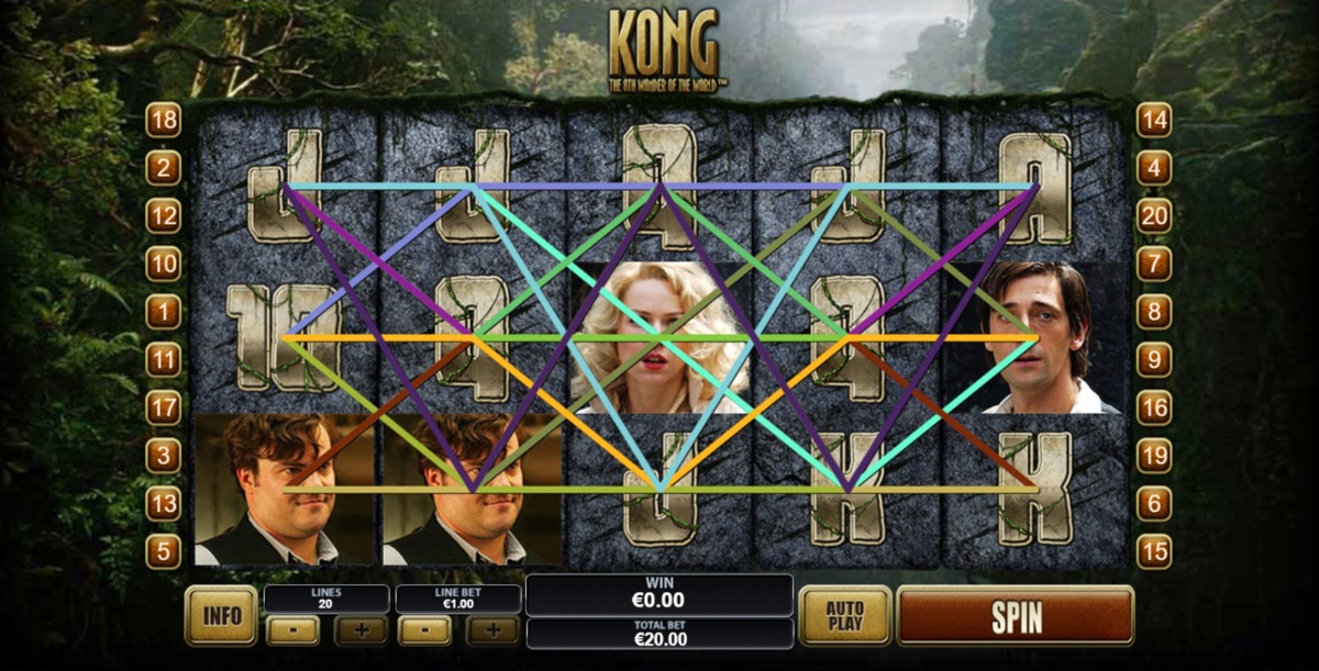 King Kong selectable winlines