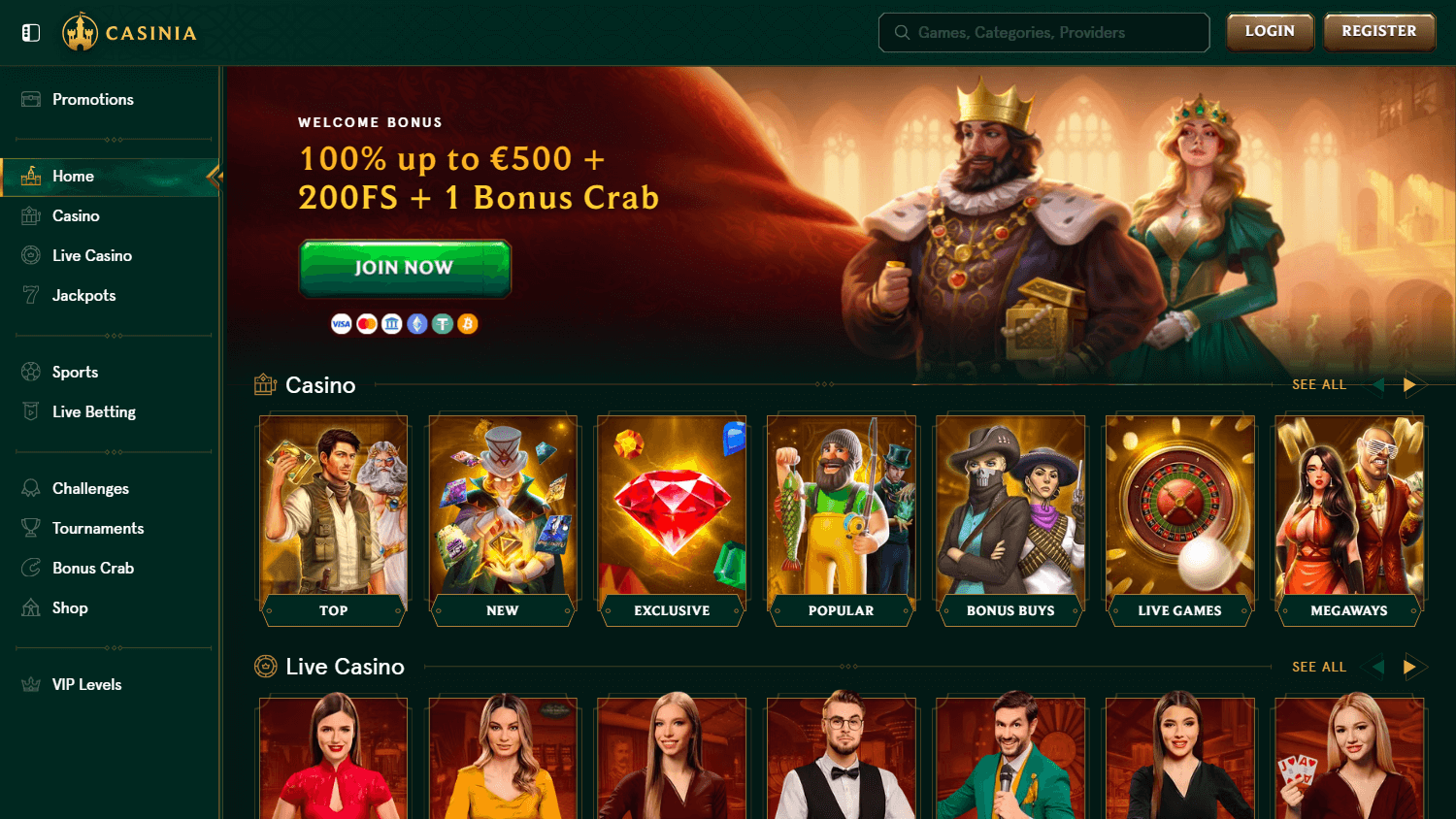 casinia_casino_homepage_desktop