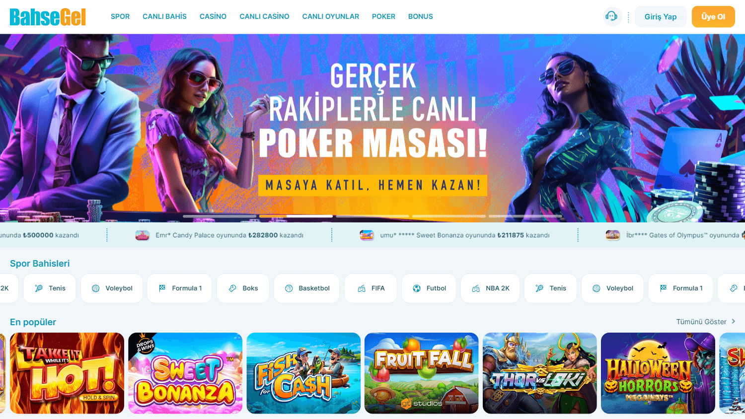 bahsegel_casino_homepage_desktop