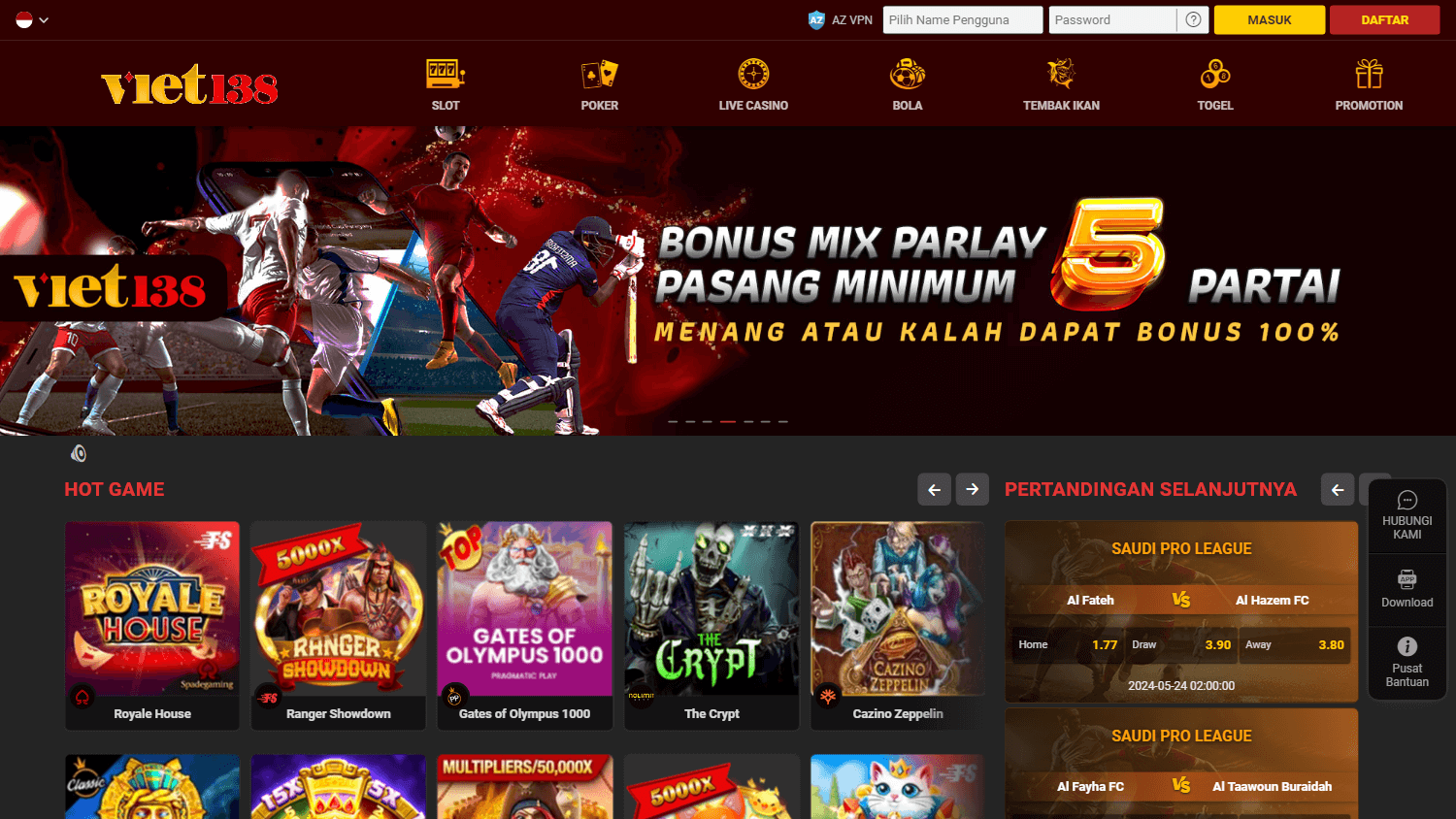viet138_casino_homepage_desktop