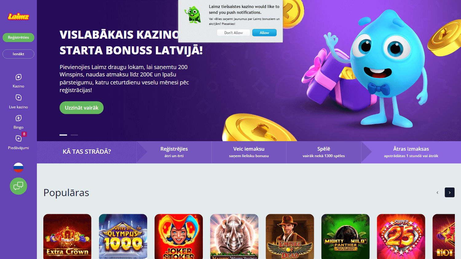laimz_casino_homepage_desktop