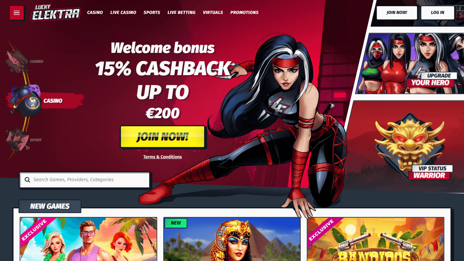 luckyelektra_casino_homepage_desktop