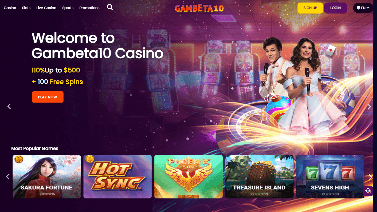 gambeta10_casino_homepage_desktop