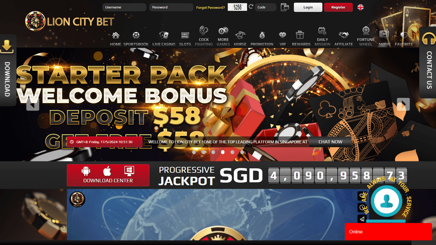 lion_city_bet_casino_homepage_desktop
