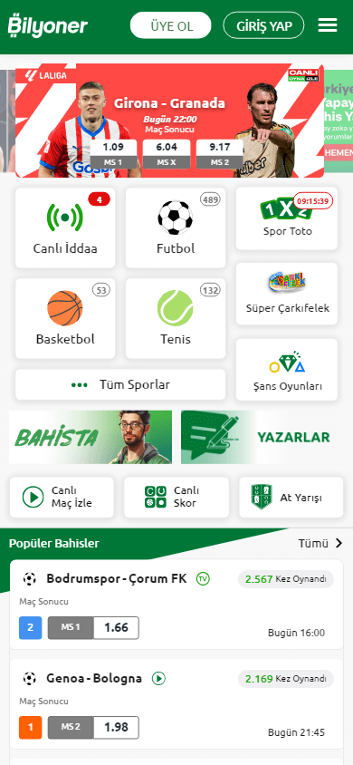 bilyoner_casino_homepage_mobile